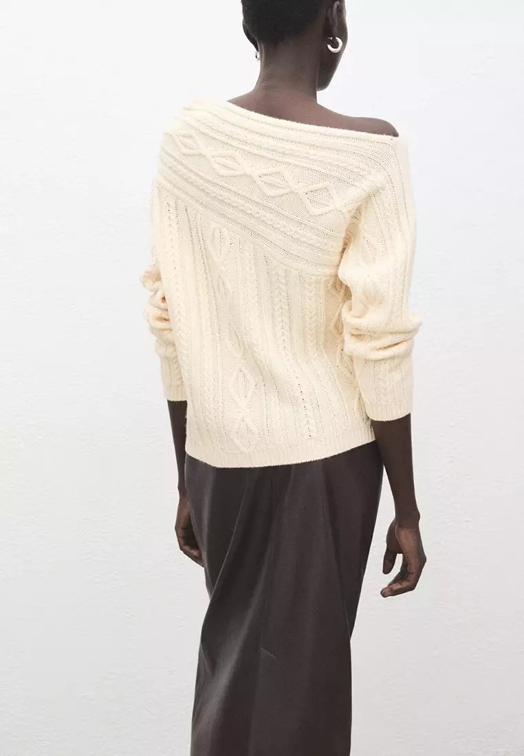Braided Wool-Blend Sweater