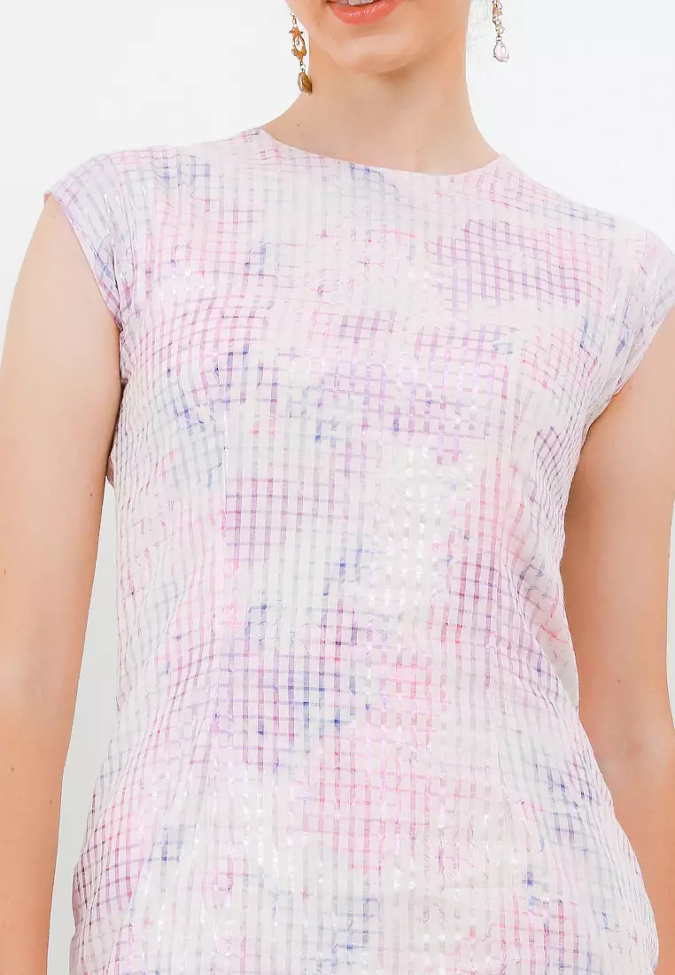 Pax Dress In Pink & Cream Print