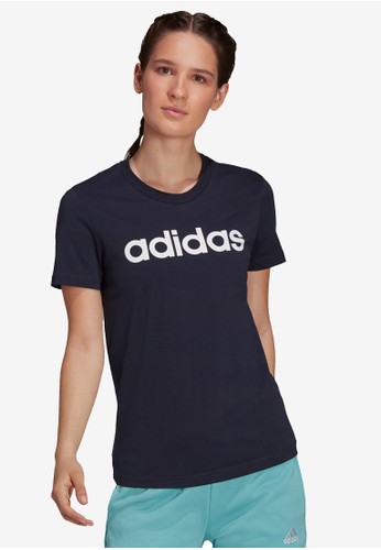 ADIDAS blue loungewear essentials slim logo tee FE75DAA648748DGS_1