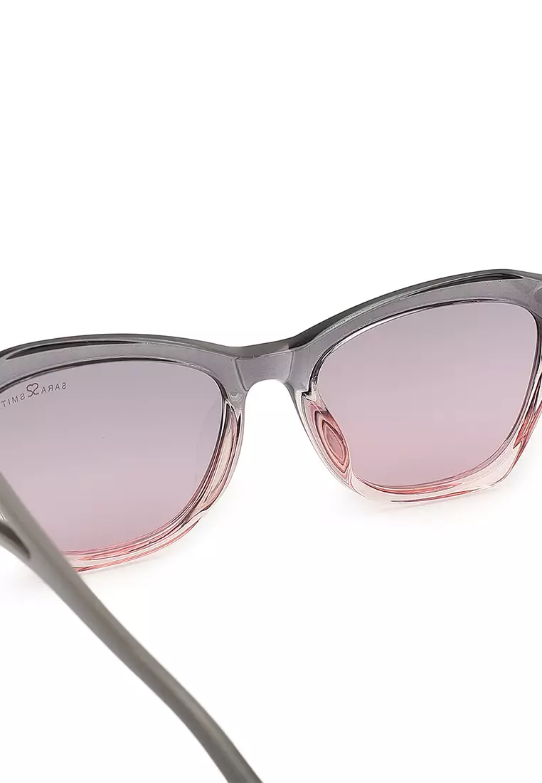 Unisex Polarized Cat-Eye Sunglasses (太陽眼鏡) - 棕色 / 灰色