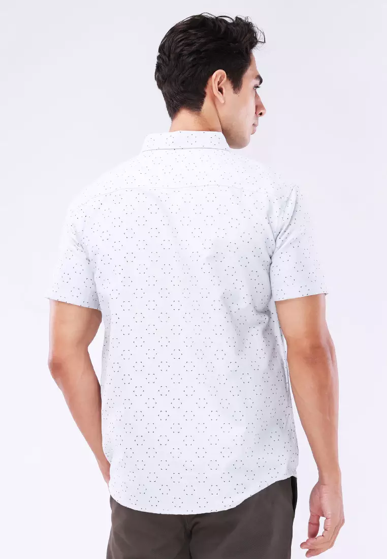 Printed Woven Polo Short Sleeve