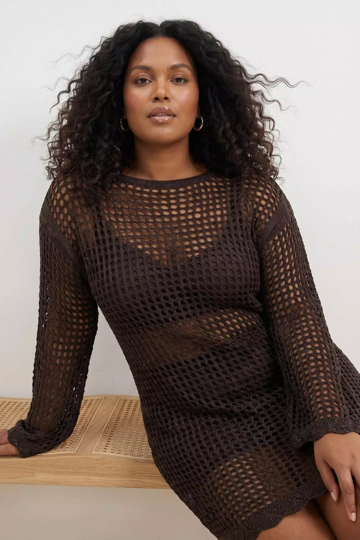 Buy Trendyol Brown Boat Neck Mini Knitwear Beach Dress Tbbss25Ah00000  Online | ZALORA Malaysia