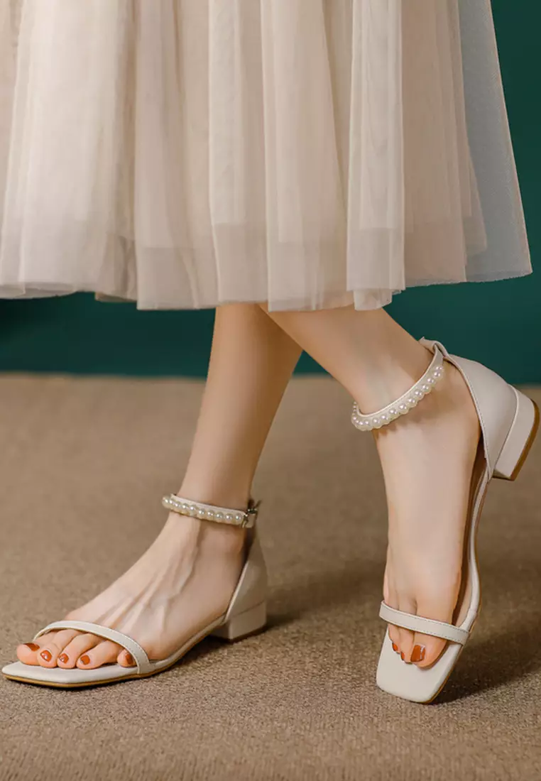 Low ankle strap sandals shop