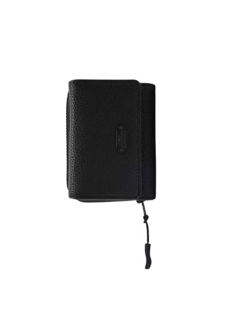 Dompet Wanita Lipat Kecil Wallet Bahan Kulit PU Leather Premium ORIGINAL - Black