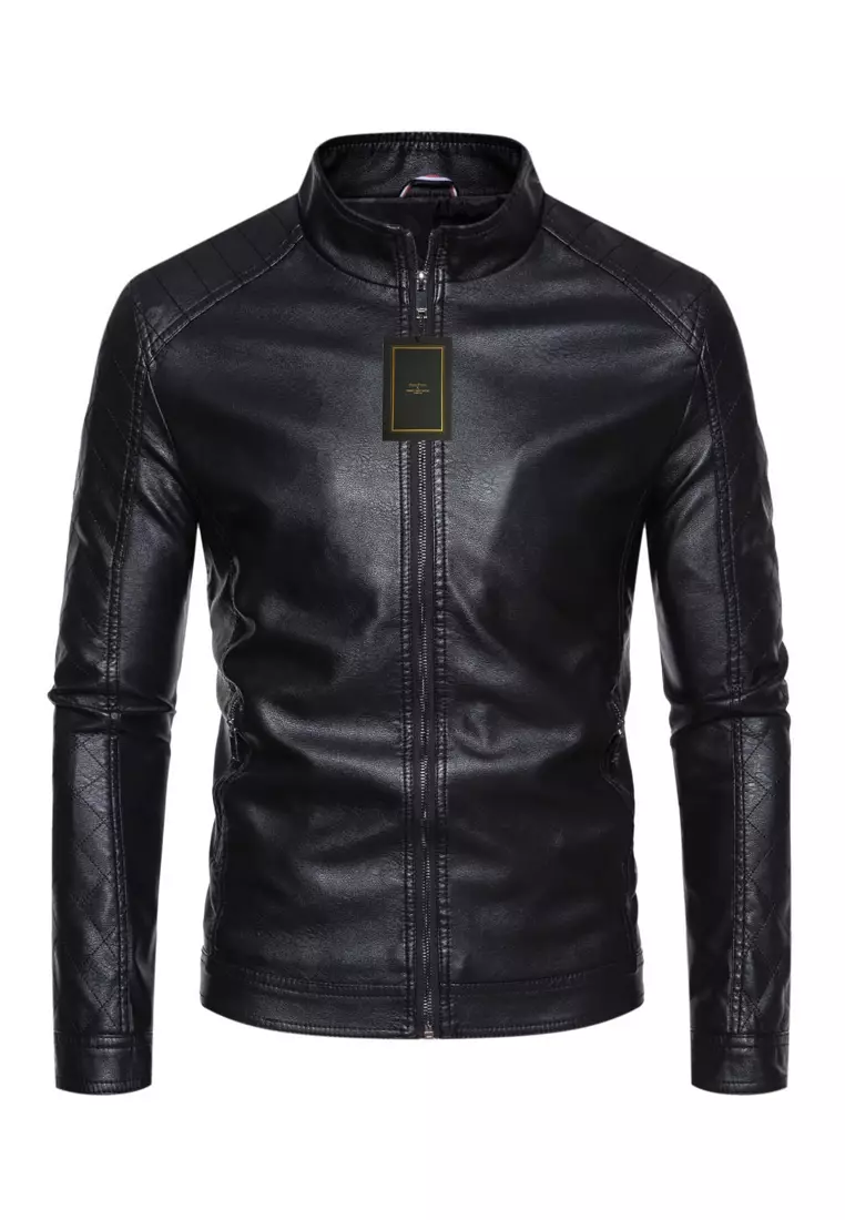 Buy Twenty Eight Shoes Men's Faux Leather Biker Jacket HZYX1217