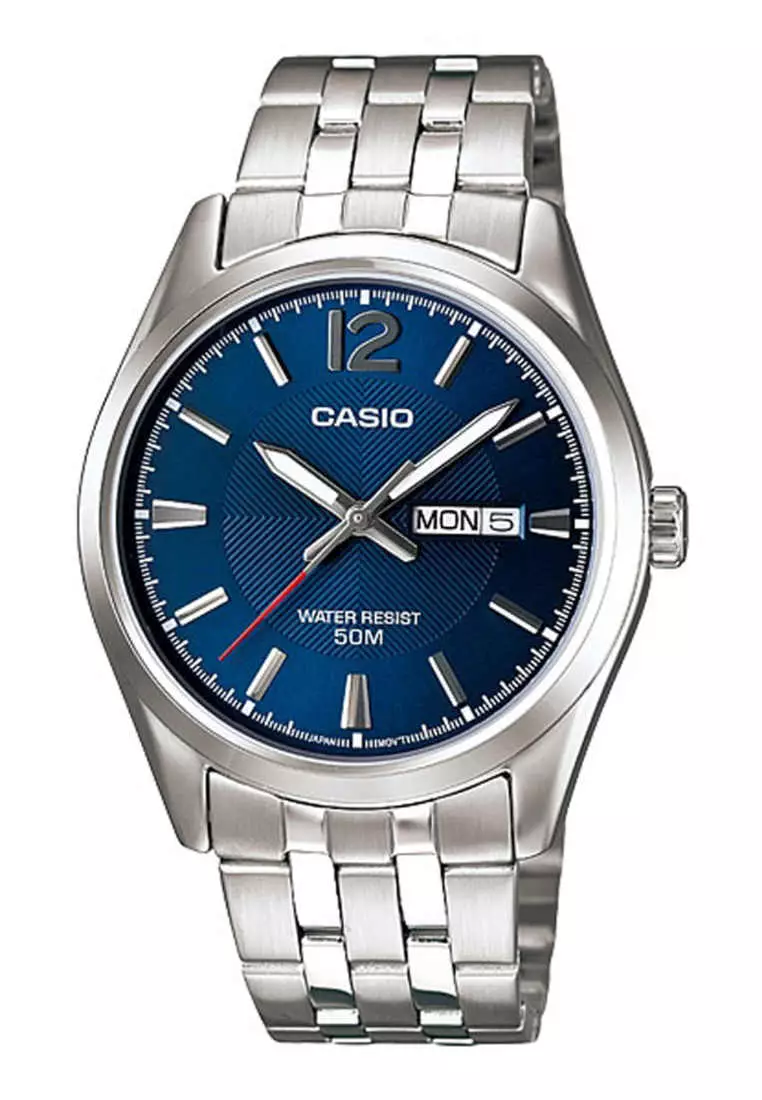 Casio blue face watch on sale