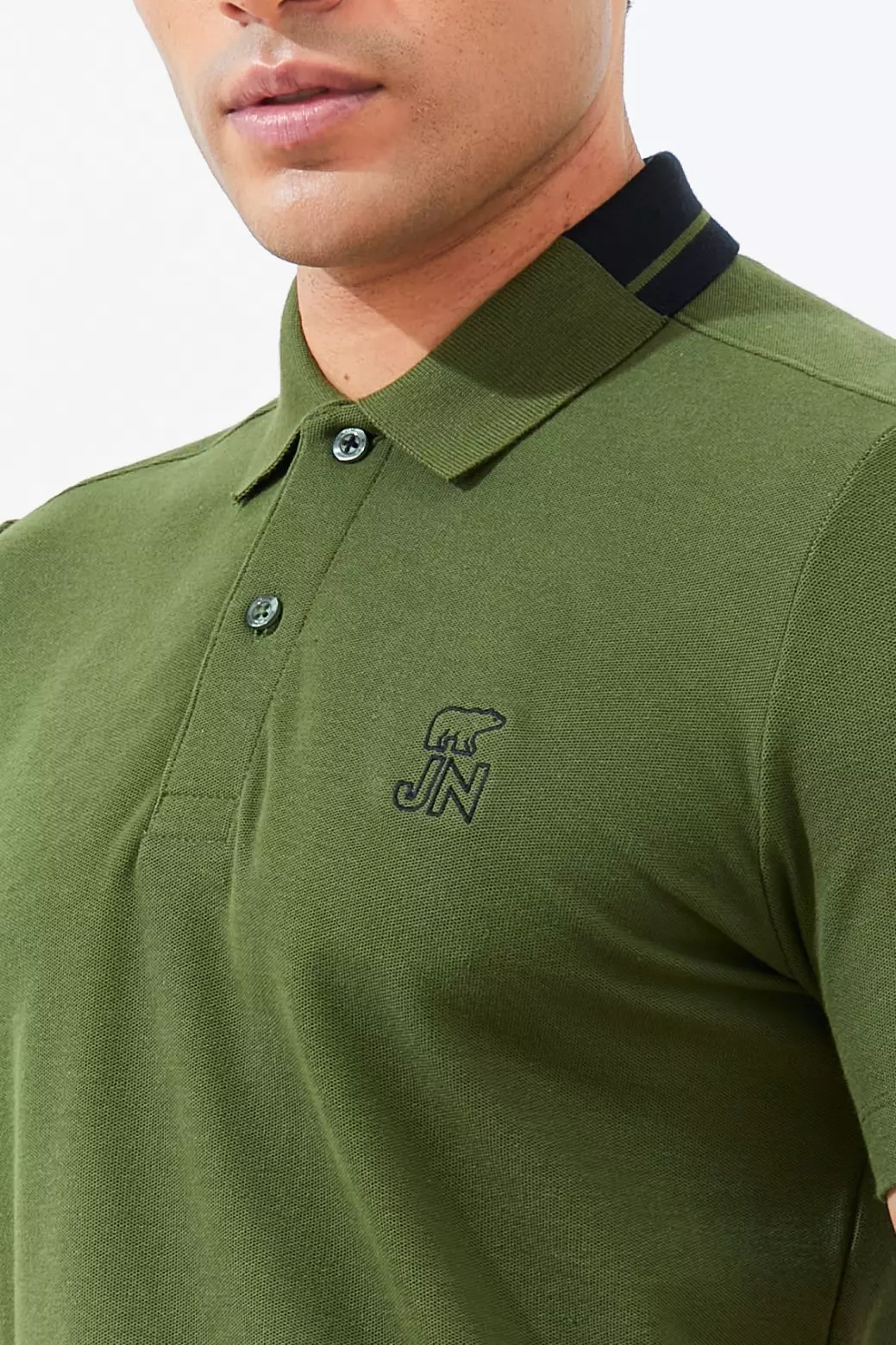 Jack Nicklaus Harvard Polo Shirt Pria Slim Fit Dark Green Colour Dark Green