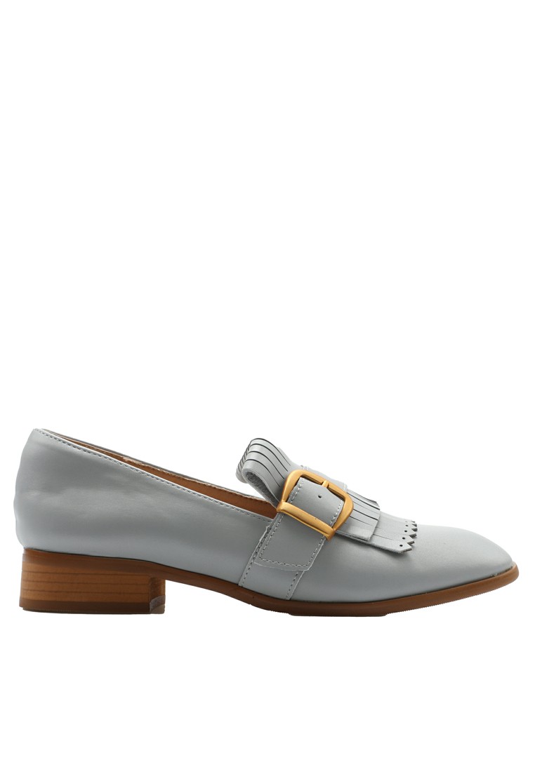 Leather Buckle Tassel Loafers TH118-7