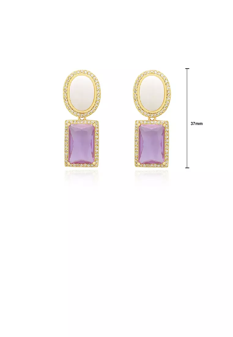 Purple hotsell gold earrings