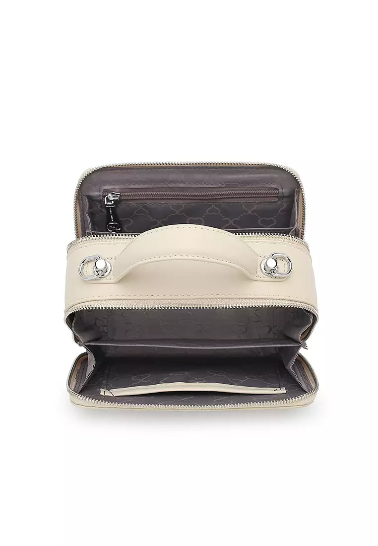 Women's Logo Top Handle Bag / Sling Bag / Crossbody Bag (Tas Selempang / Tas Tangan) - Putih