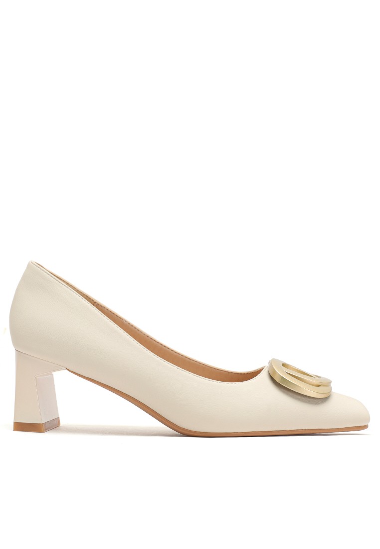 5CM Metal Buckle Microfiber Leather Pumps BY2355-18