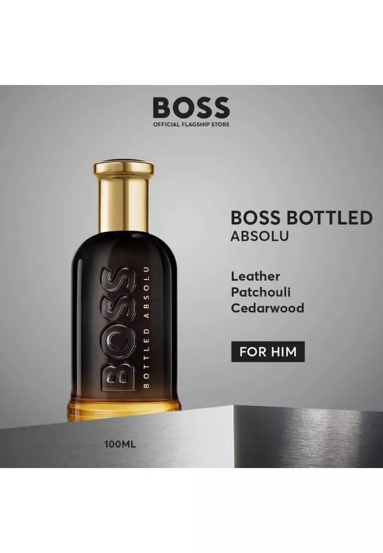 BOSS Bottled Absolu Parfum Intense for Men 100ml - Leather, Patchouli, Cedarwood - Woody Leathery Perfume