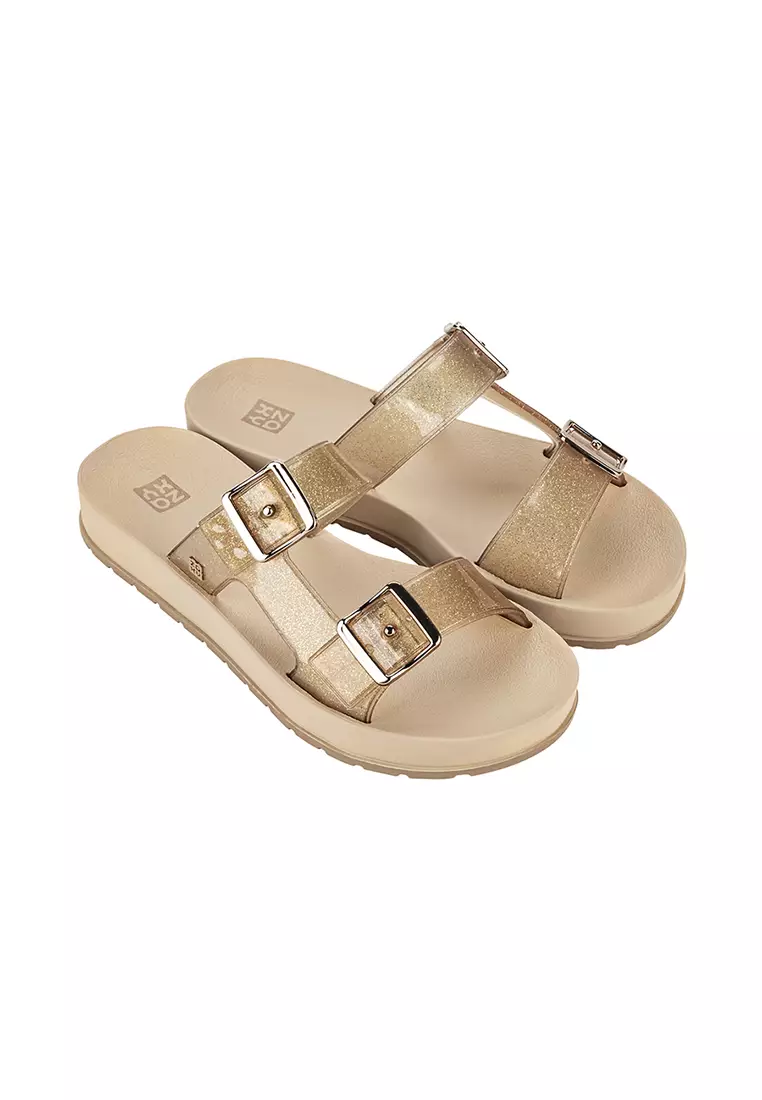 Discount on Zaxy  shoes - SKU: Zaxy Flash Slide Glitter Light Beige