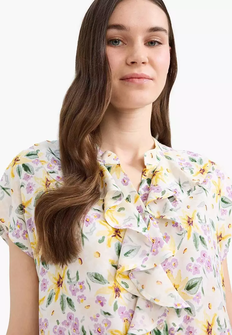 Viscose Woven Ruffle Top