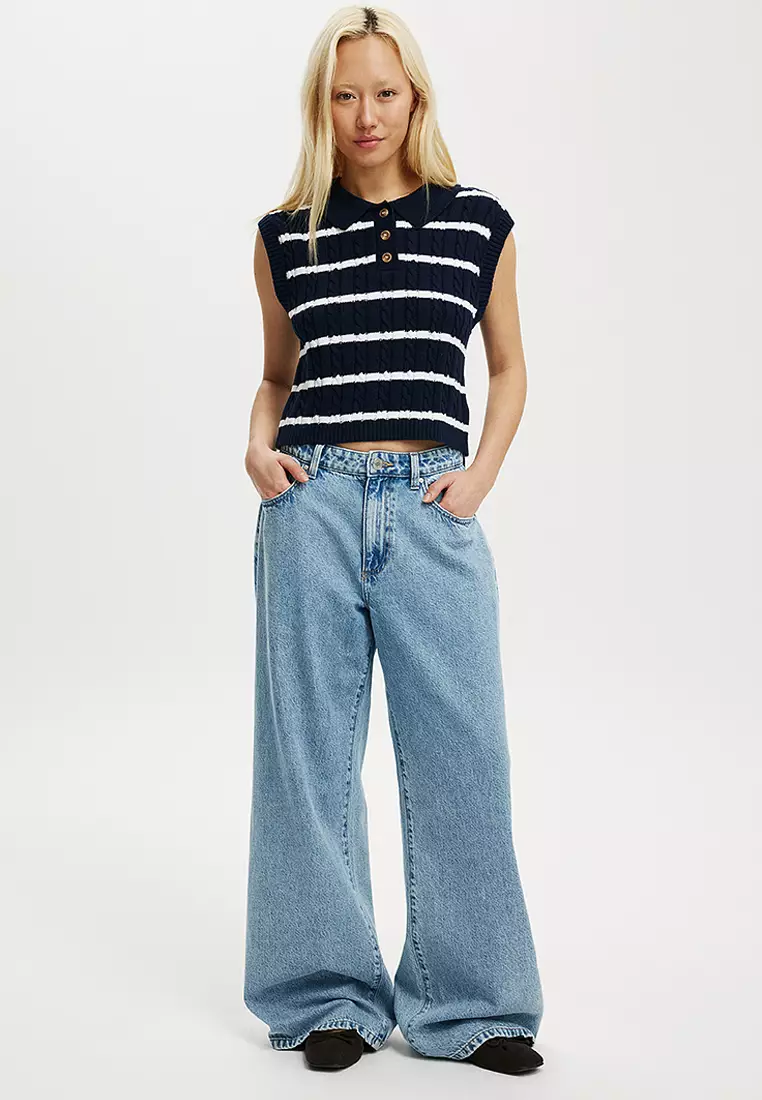 Cotton Collared Vest