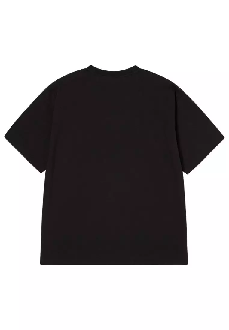 Cartoon Chinchilla Short Sleeve T-Shirt Black