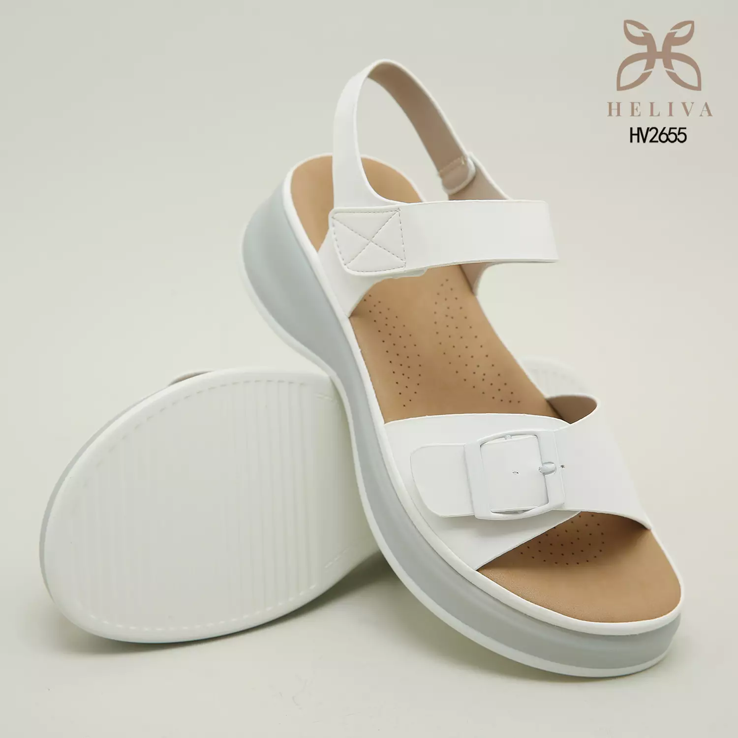 Heliva Vella Sandal Wedges Lady Sling Back Casual Look