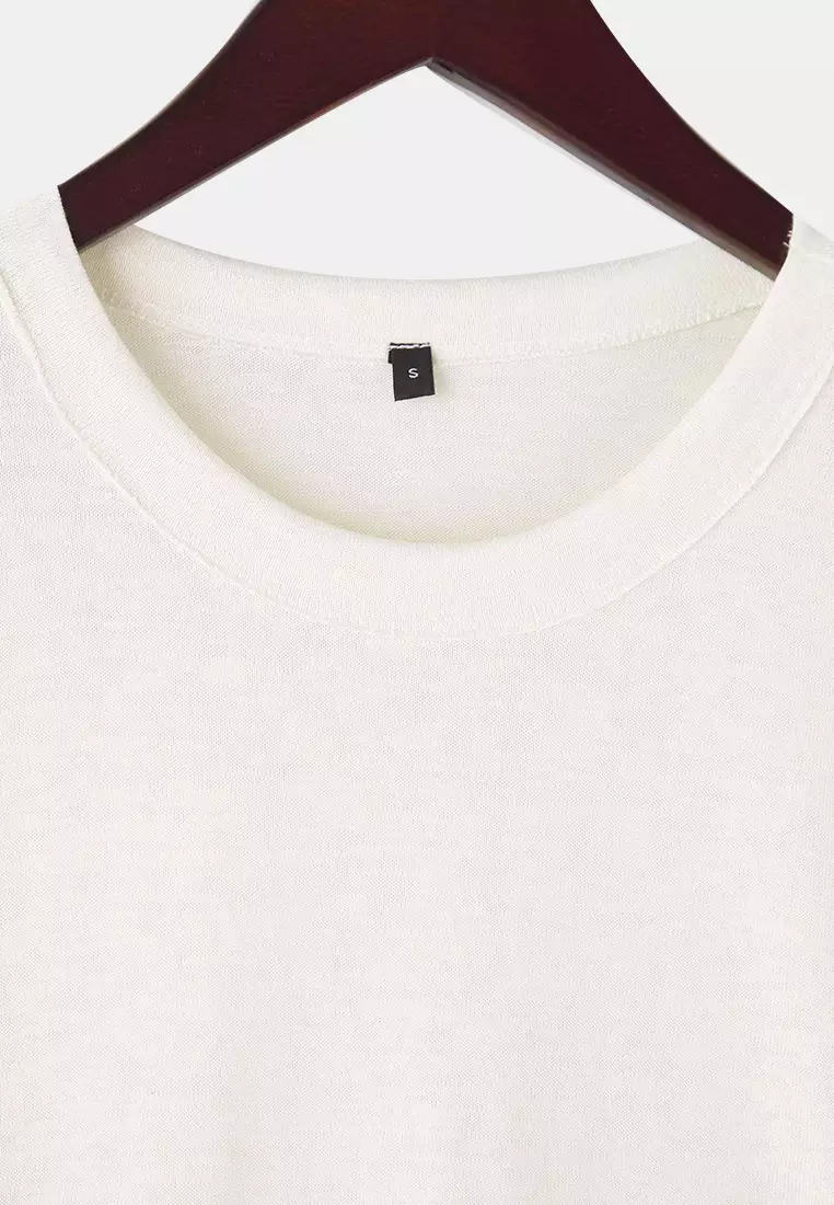 TRENDYOL T-Shirt mit Sleeveless Basic, Bianco, S Donna