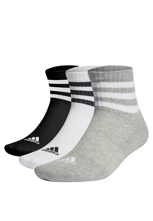 3-Stripes Cushioned Sportswear Low-Cut Socks 3 Pairs