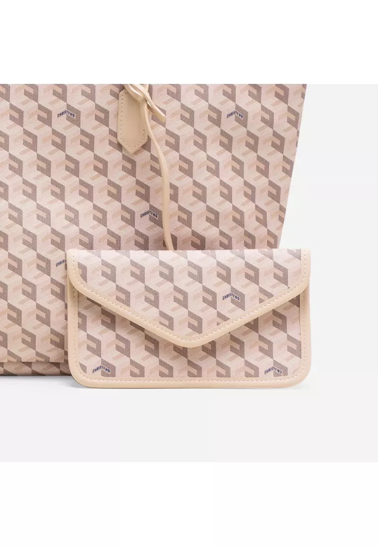 Russo Monogram Tote Bag Beige
