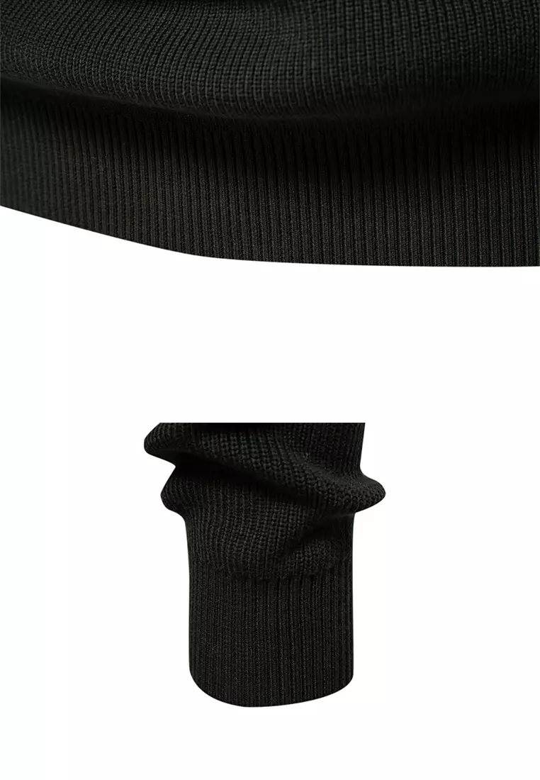 Henley Neck Knit Sweater AX-SW833