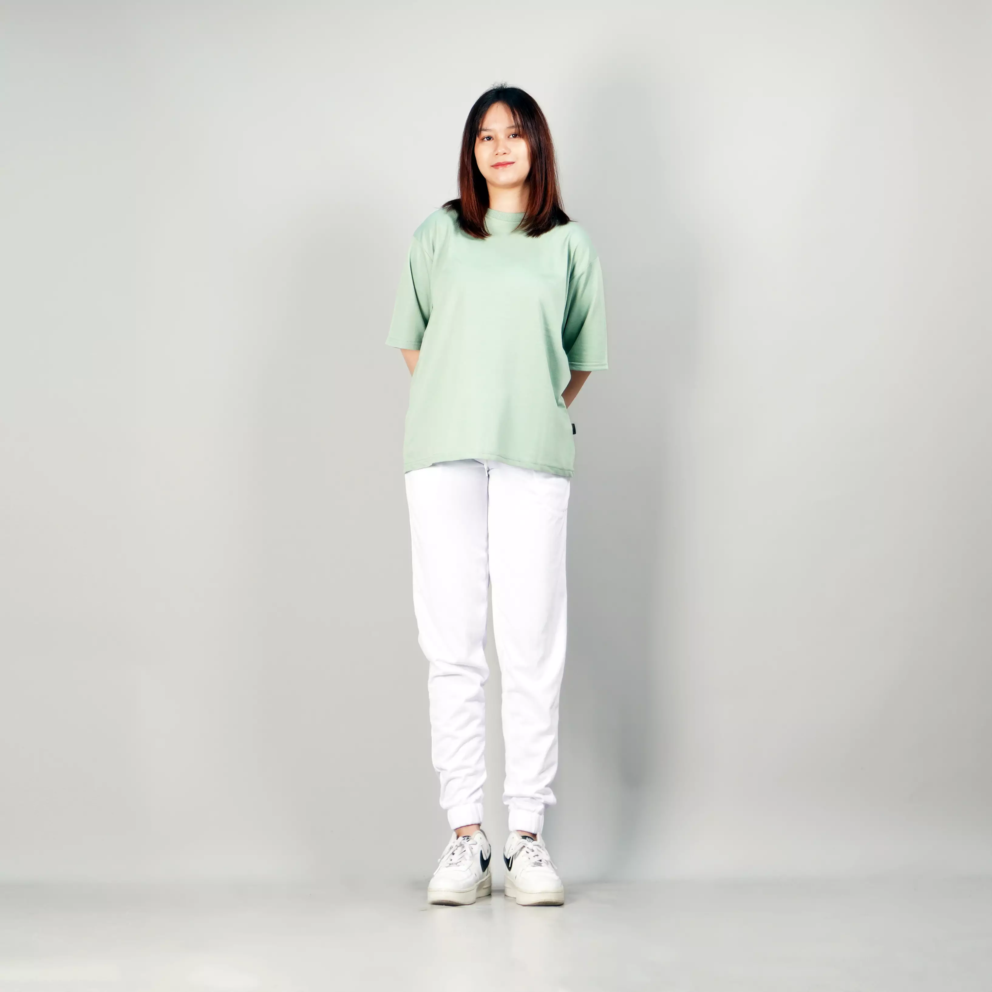 GEORGIE Kaos Wanita Lengan Pendek Kaos Polos Lengan Pendek TShirt Wanita - MINT