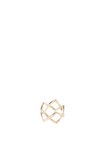 菱形鏤空開口戒指, 飾品配件, 戒zalora taiwan 時尚購物網指