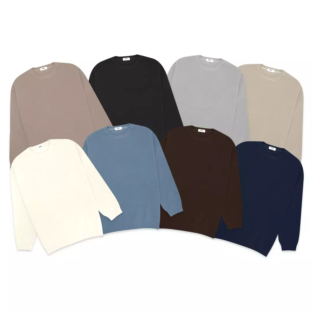 Vertical Knit Sweater Beige