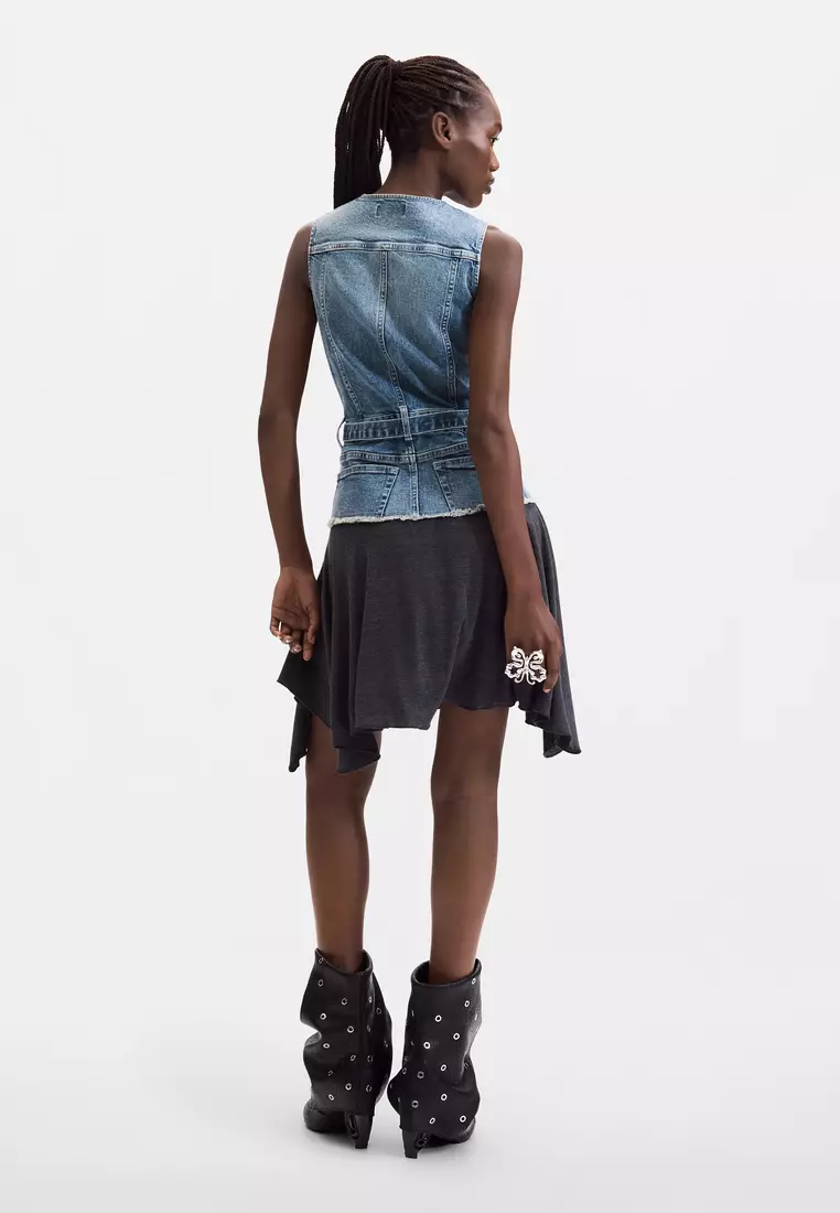 Sleeveless Denim Mini Dress