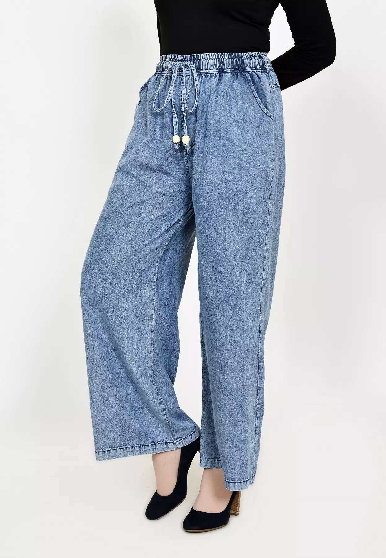 Kulot Denim Emma [Panjang 102 cm] SNOW BLUE