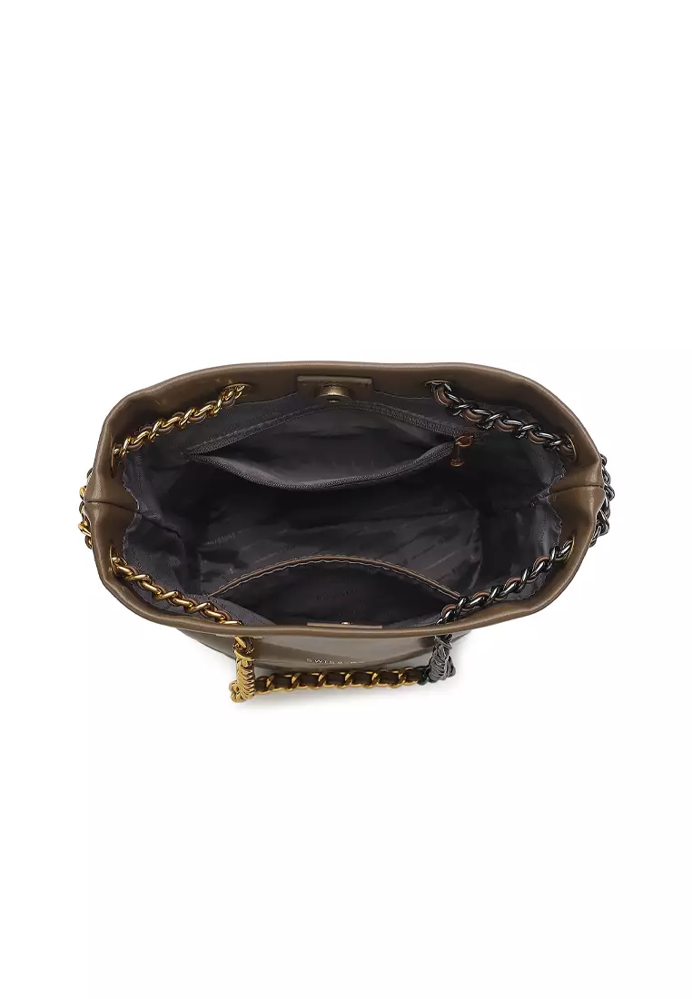 Chain Handbag / Shoulder Bag / Sling Bag (手提包 / 單肩包 / 斜孭袋) - 褐色