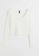 H&M white Ribbed Jersey Top E05ABAADBEE55AGS_5