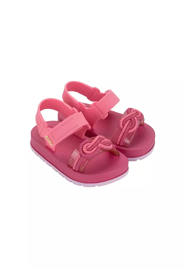 Discount on Zaxy  shoes - SKU: Zaxy Nina Navy Sand Pink Comfortable Sandals for Kids