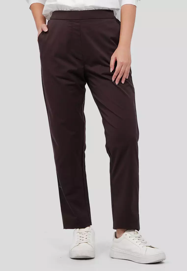Basic Tapered Pants with Elastic Waist