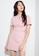 ZALORA OCCASION pink Puff Sleeve Keyhole Top 6BD0DAAAC77BE8GS_1