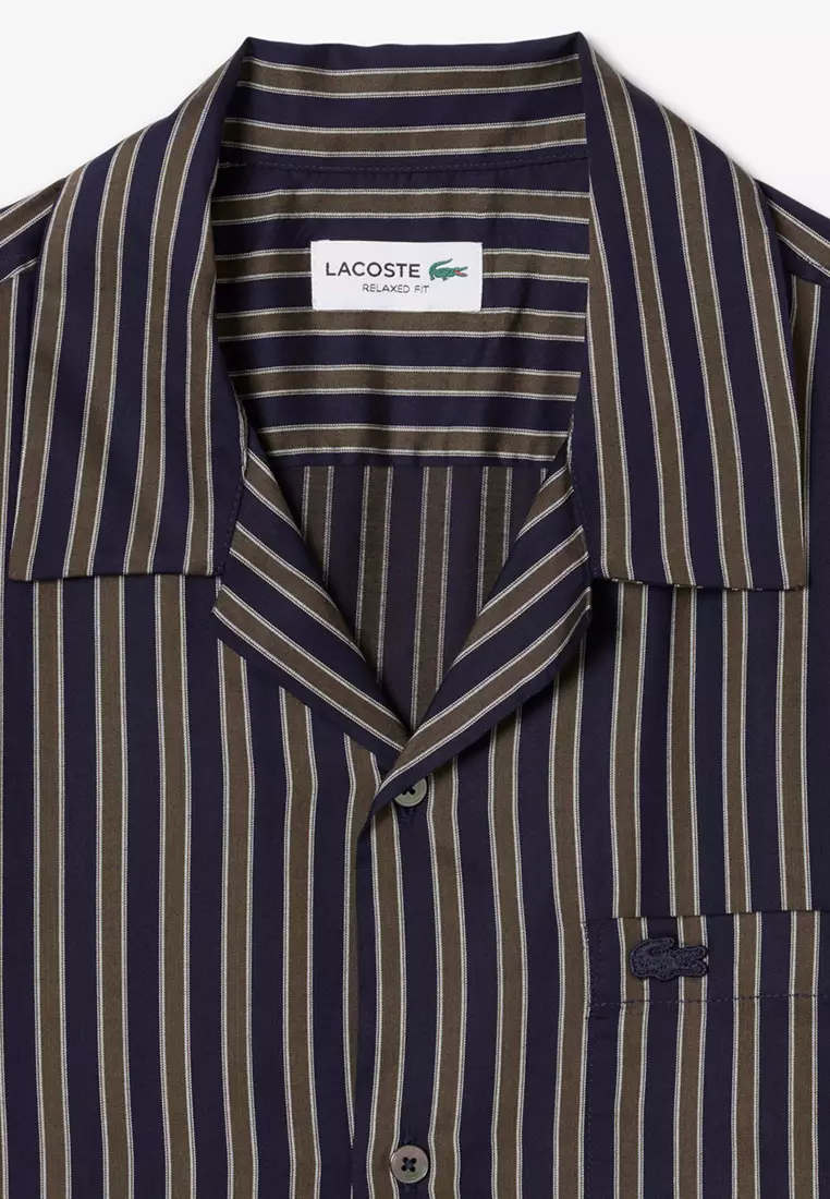 Relaxed Fit Striped Lyocell Shirt