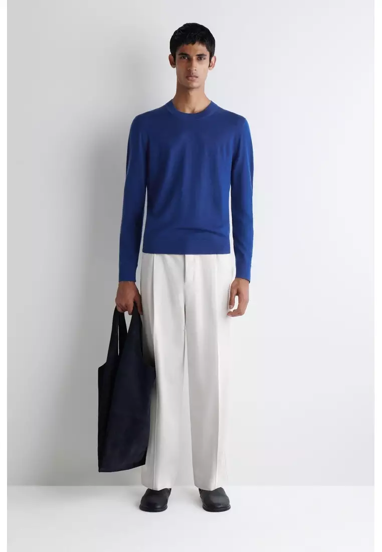 SLIM MERINO WOOL CREW-NECK JUMPER