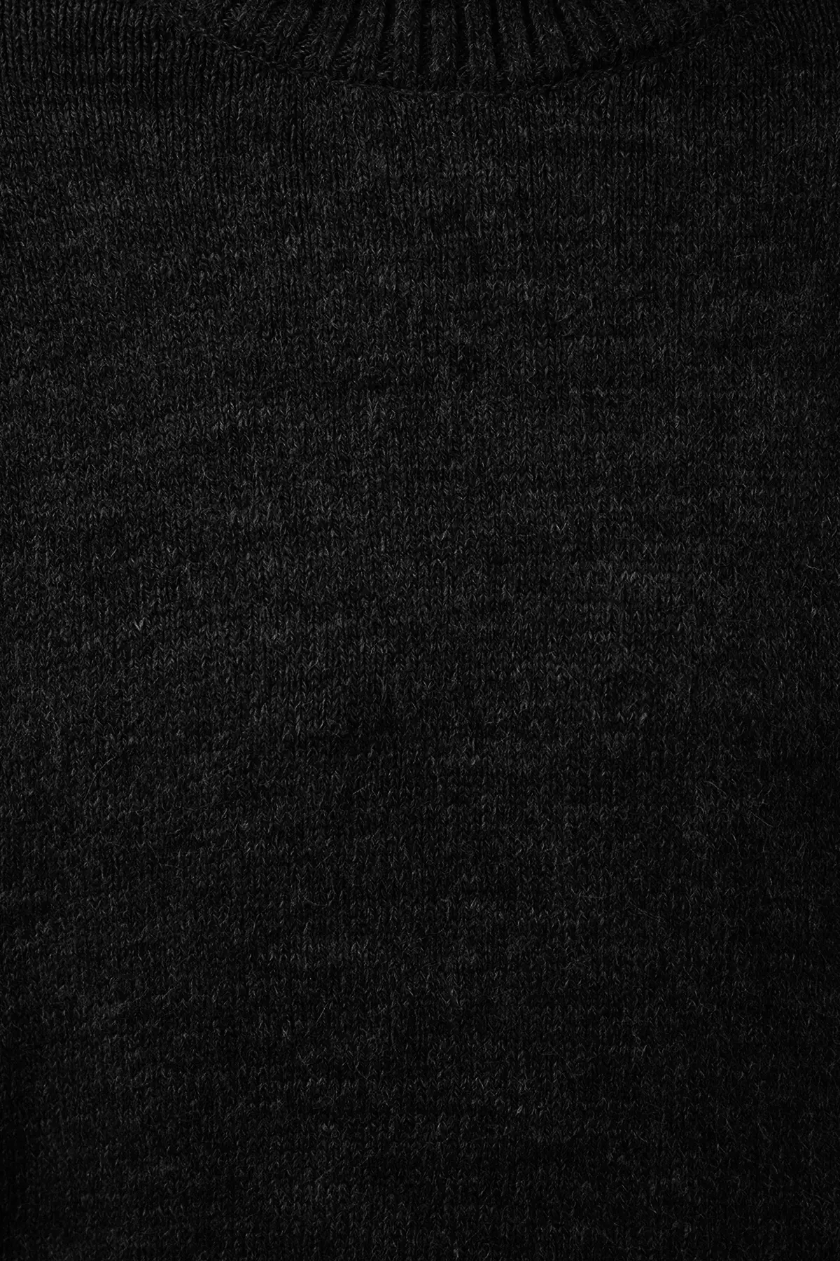 Black Wide Pattern Crew Neck Knitwear Sweater TWOAW25KZ00168