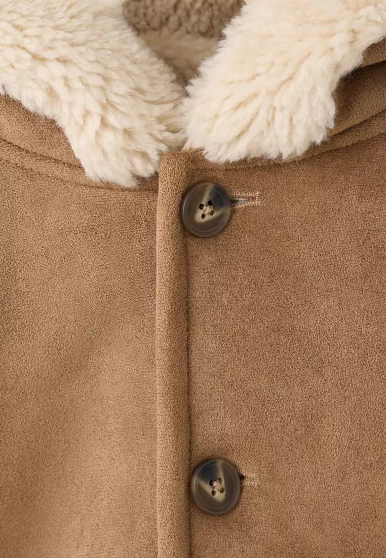 Jual MANGO BABY Suede & Shearling-Effect Coat Original 2026 | ZALORA ...