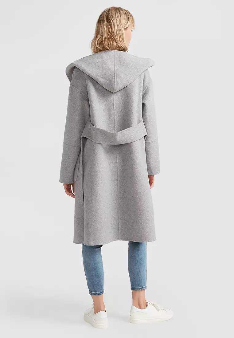 Buy Belle Bloom Walk This Way Wool Blend Oversized Coat Grey