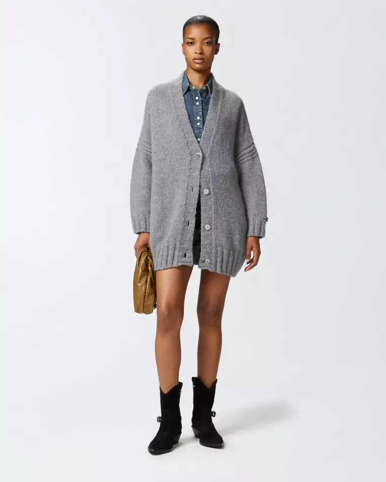 Buy Pinko Oversized V-neck cardigan with buttons 2025 Online