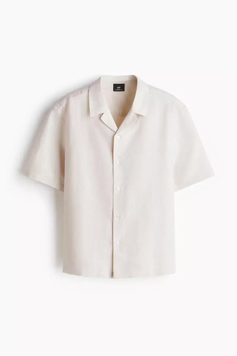 Relaxed Fit Linen-blend resort shirt
