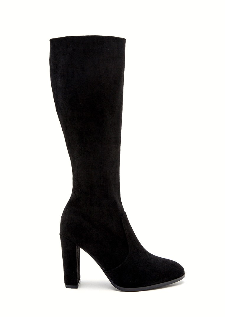 9.5CM Zipper Suede Fabric Long Boots WTY3977-2
