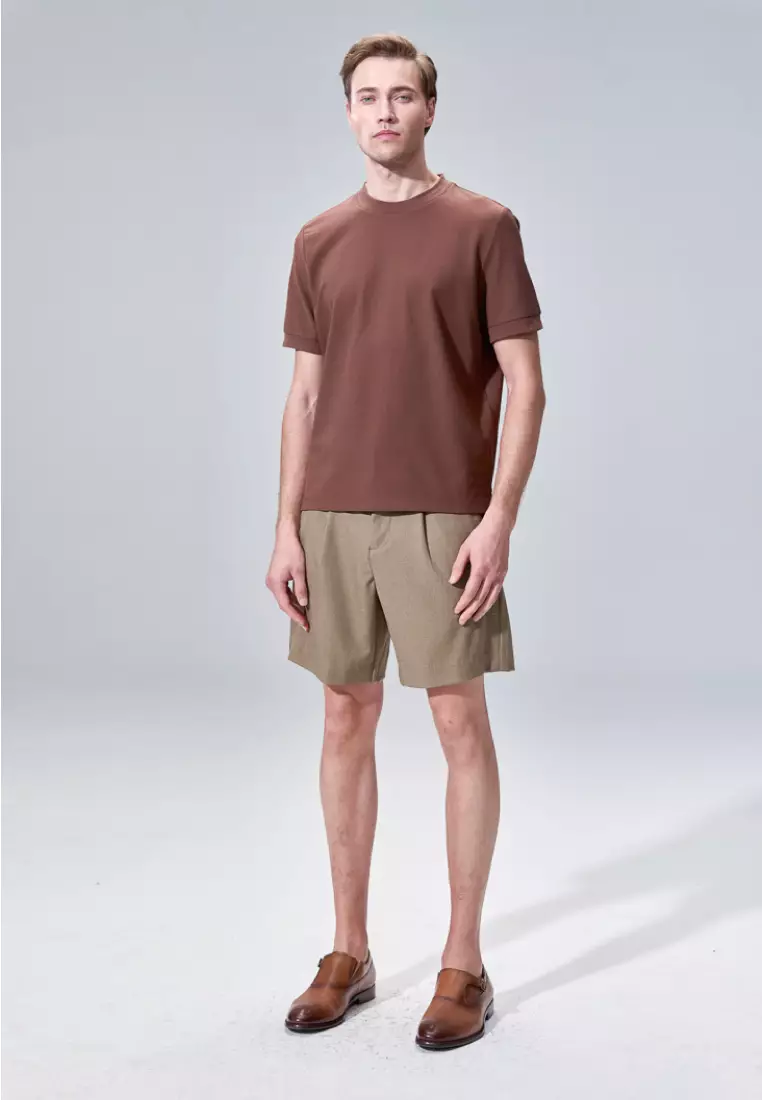 Caremal Cool Sensation Vertical Stripe High-neck T-shirt