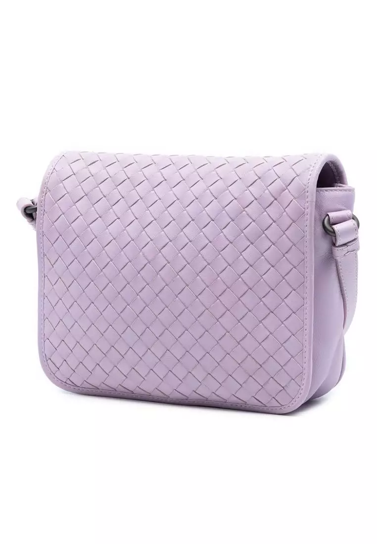 Pre-Loved Bottega Veneta Nappa Intrecciato Flap Crossbody