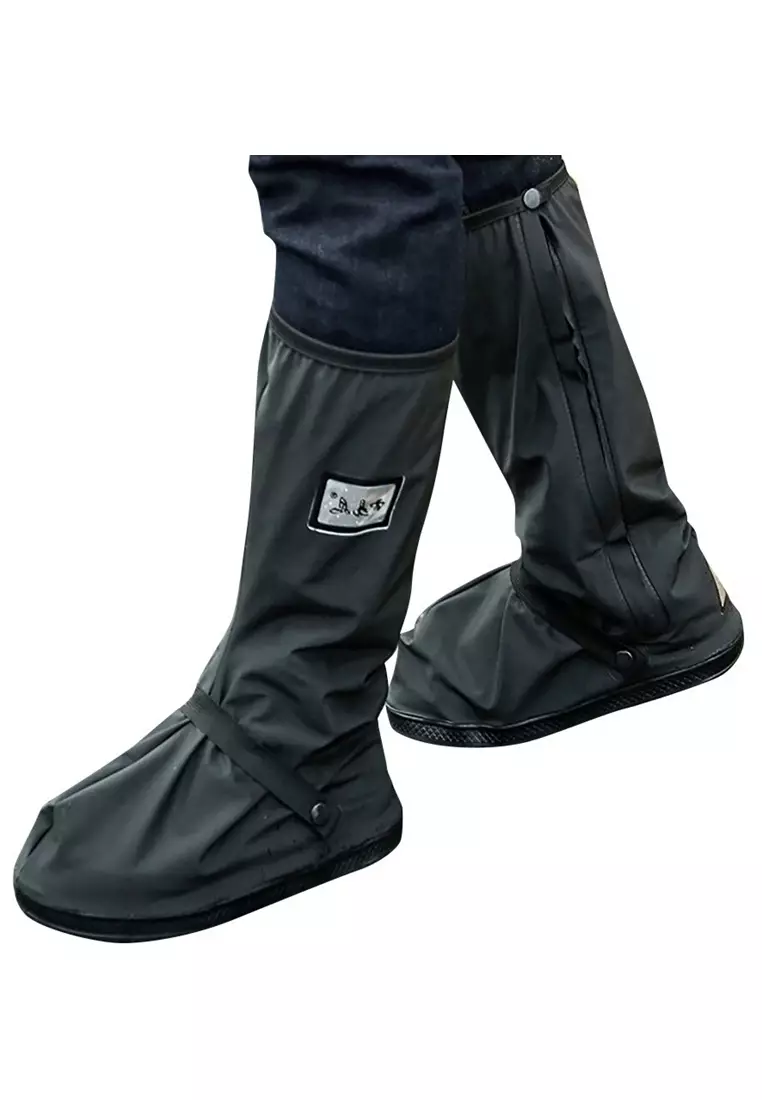 Rain Cover Hujan Sepatu Dengan Reflektor Cahaya Size L Material Rubber ORIGINAL