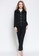 SMROCCO black Silk Like Long Sleeve Long Pants Pyjamas Set L8009 (Black) 368A8AA7F91E75GS_2