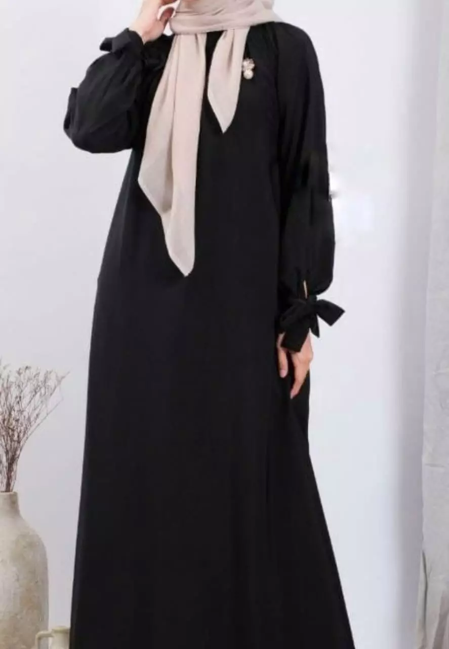 Vaisya Hitam Dress Premium | Long Dress | Gamis Modern Premium JLAN