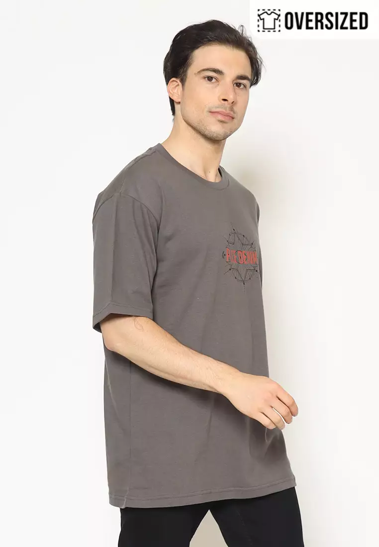 POLICE T-Shirt Cotton Oversized Pria 2079260061