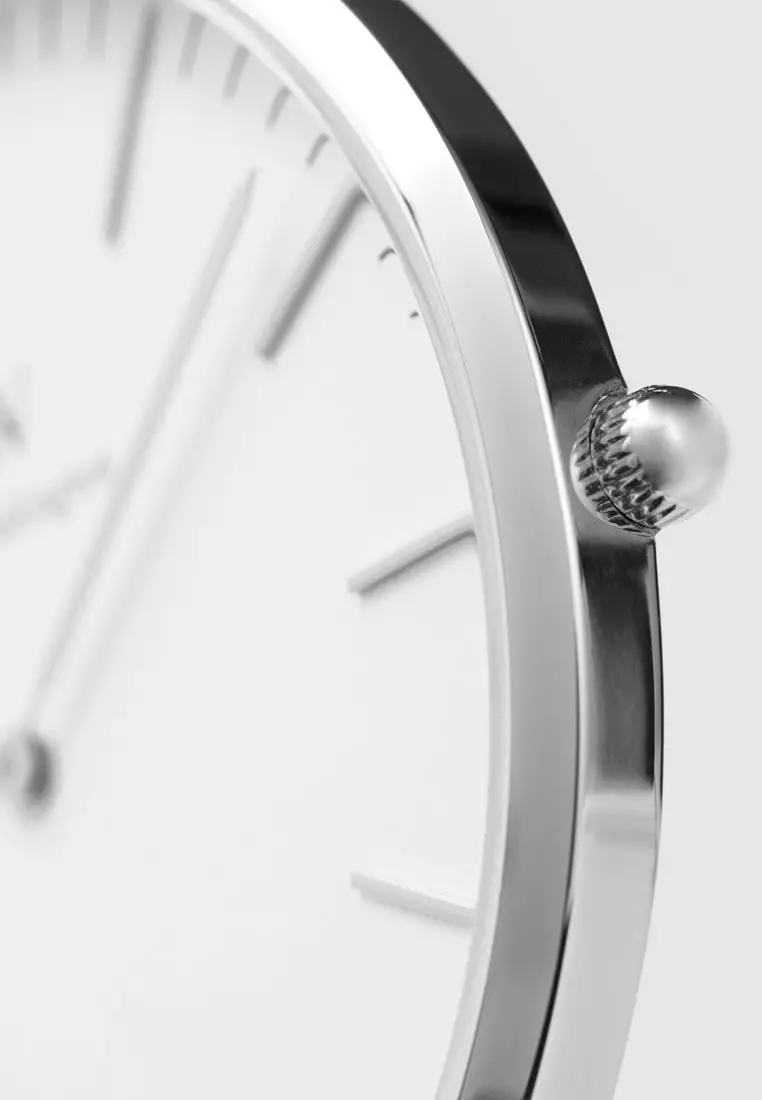 Classic Sheffiled 36mm Watch - Leather starp - Sliver - Unisex watch - DW Watch for women and men - DW official